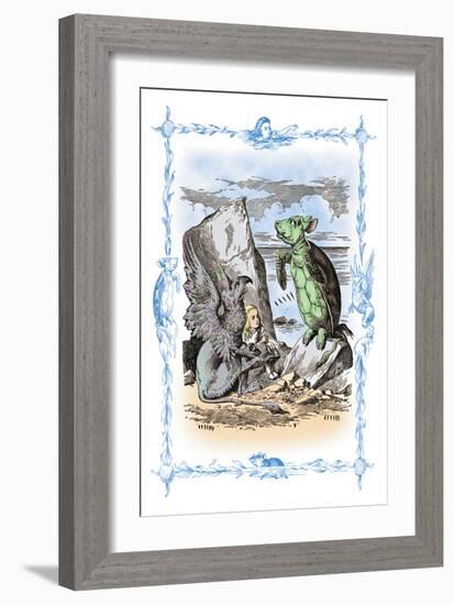 Alice in Wonderland: The Mock Turtle's Story-John Tenniel-Framed Art Print