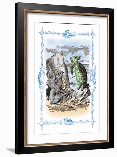 Alice in Wonderland: The Mock Turtle's Story-John Tenniel-Framed Art Print