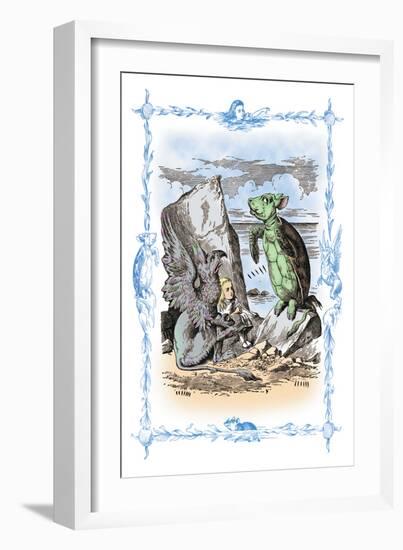 Alice in Wonderland: The Mock Turtle's Story-John Tenniel-Framed Art Print