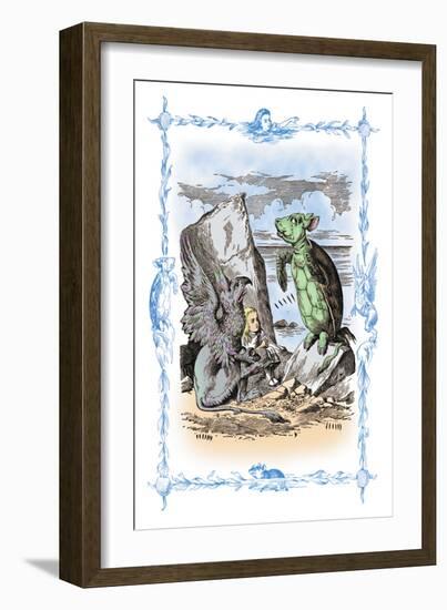 Alice in Wonderland: The Mock Turtle's Story-John Tenniel-Framed Art Print