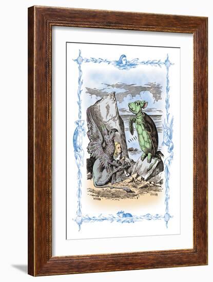 Alice in Wonderland: The Mock Turtle's Story-John Tenniel-Framed Art Print