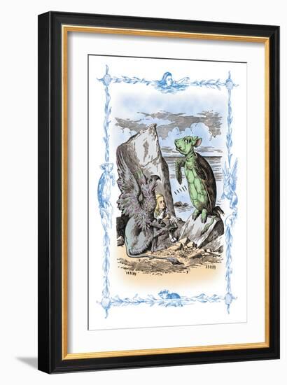 Alice in Wonderland: The Mock Turtle's Story-John Tenniel-Framed Art Print