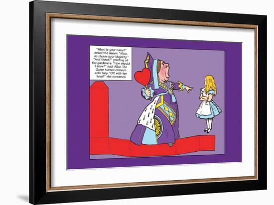 Alice in Wonderland: The Queen of Hearts-John Tenniel-Framed Art Print