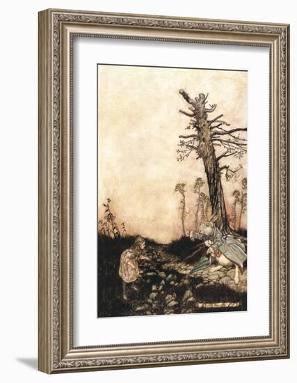 Alice in Wonderland - The White Rabbit-Arthur Rackham-Framed Art Print