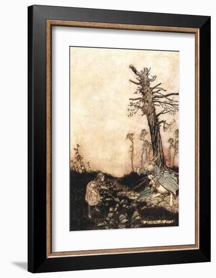 Alice in Wonderland - The White Rabbit-Arthur Rackham-Framed Art Print