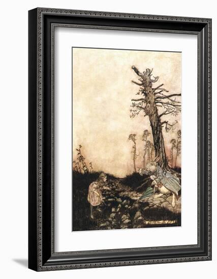 Alice in Wonderland - The White Rabbit-Arthur Rackham-Framed Art Print