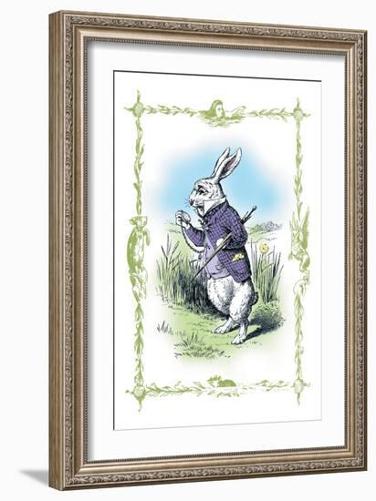 Alice in Wonderland: The White Rabbit-John Tenniel-Framed Art Print