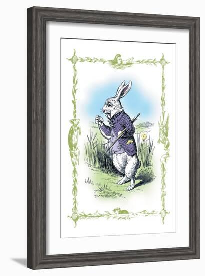 Alice in Wonderland: The White Rabbit-John Tenniel-Framed Art Print