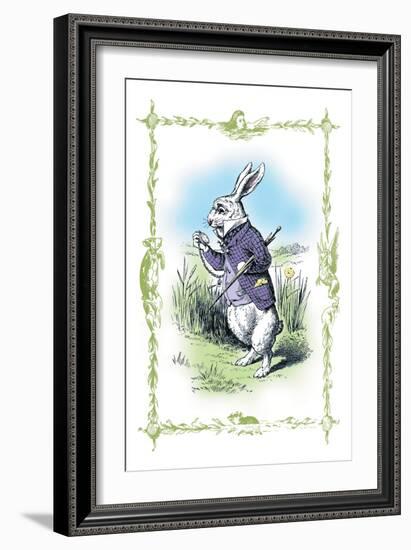 Alice in Wonderland: The White Rabbit-John Tenniel-Framed Art Print