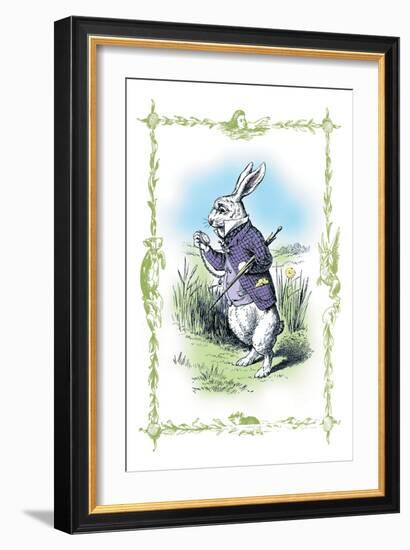 Alice in Wonderland: The White Rabbit-John Tenniel-Framed Art Print