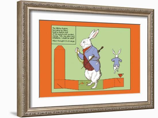 Alice in Wonderland: The White Rabbit-John Tenniel-Framed Art Print