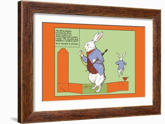 Alice in Wonderland: The White Rabbit-John Tenniel-Framed Art Print