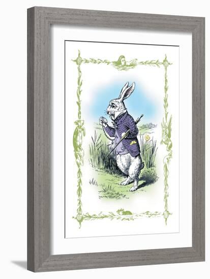 Alice in Wonderland: The White Rabbit-John Tenniel-Framed Art Print