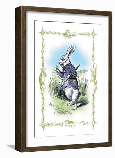 Alice in Wonderland: The White Rabbit-John Tenniel-Framed Art Print