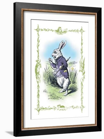 Alice in Wonderland: The White Rabbit-John Tenniel-Framed Art Print