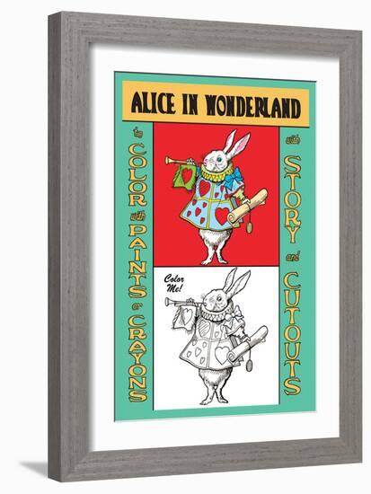 Alice in Wonderland: The White Rabbit-John Tenniel-Framed Art Print