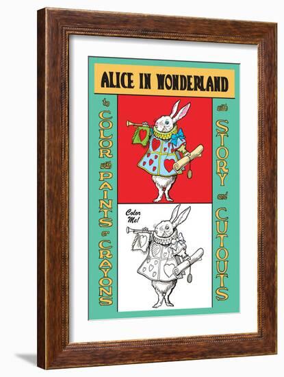 Alice in Wonderland: The White Rabbit-John Tenniel-Framed Art Print