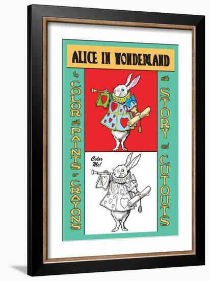 Alice in Wonderland: The White Rabbit-John Tenniel-Framed Art Print