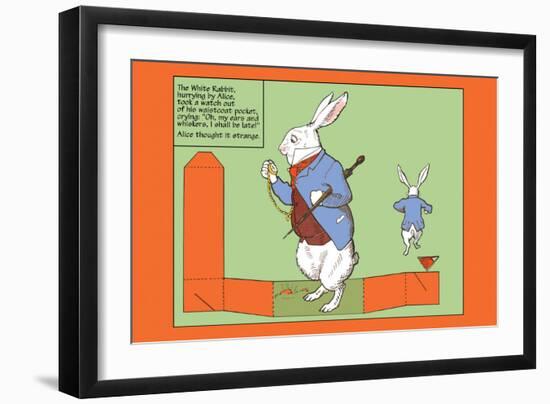 Alice in Wonderland: The White Rabbit-John Tenniel-Framed Art Print