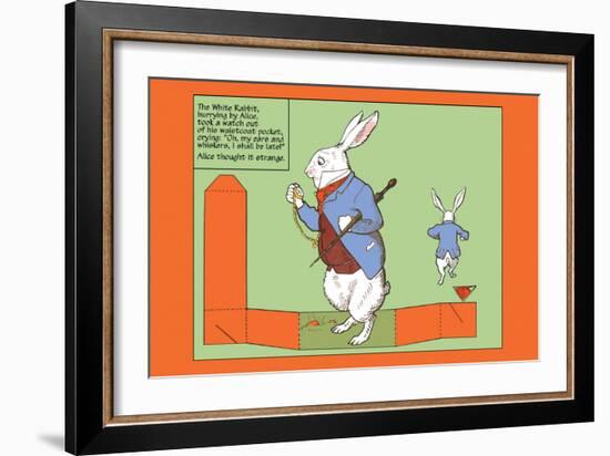 Alice in Wonderland: The White Rabbit-John Tenniel-Framed Art Print