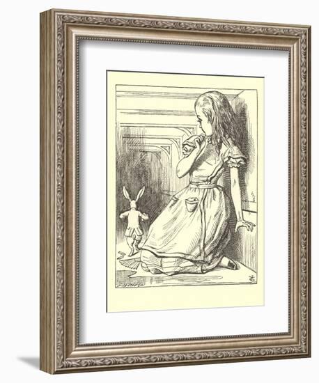 Alice in Wonderland, White Rabbit-null-Framed Art Print