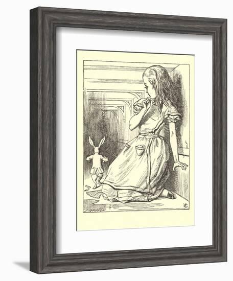 Alice in Wonderland, White Rabbit-null-Framed Art Print