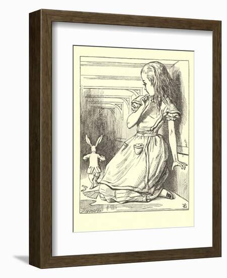 Alice in Wonderland, White Rabbit-null-Framed Art Print