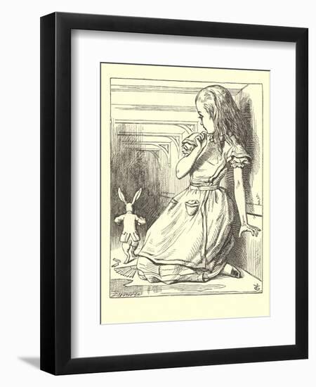 Alice in Wonderland, White Rabbit-null-Framed Art Print