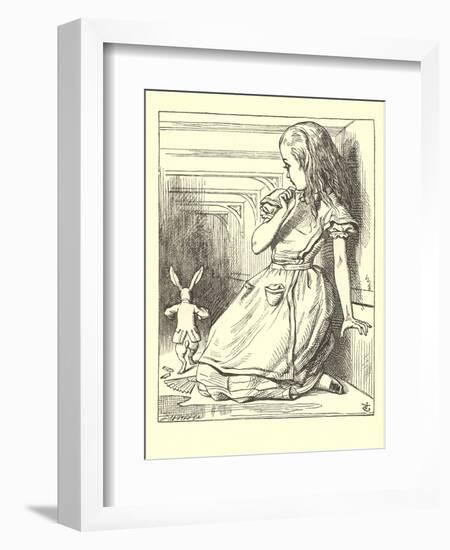 Alice in Wonderland, White Rabbit-null-Framed Art Print