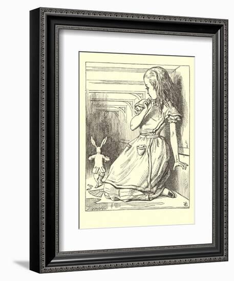 Alice in Wonderland, White Rabbit-null-Framed Art Print