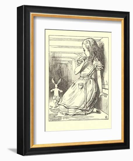 Alice in Wonderland, White Rabbit-null-Framed Art Print