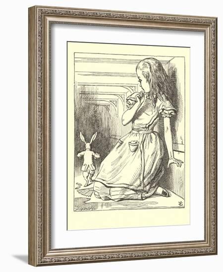 Alice in Wonderland, White Rabbit-null-Framed Art Print