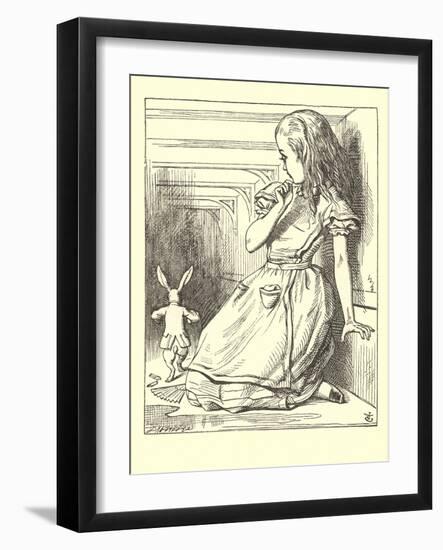 Alice in Wonderland, White Rabbit-null-Framed Art Print