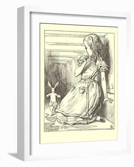 Alice in Wonderland, White Rabbit-null-Framed Art Print