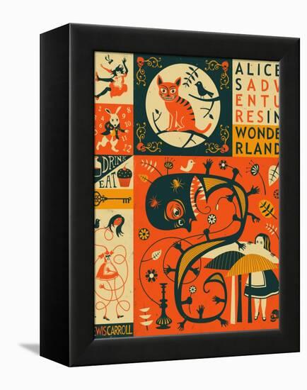 Alice in Wonderland-Jazzberry Blue-Framed Stretched Canvas