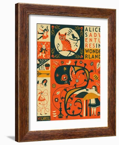 Alice in Wonderland-Jazzberry Blue-Framed Art Print