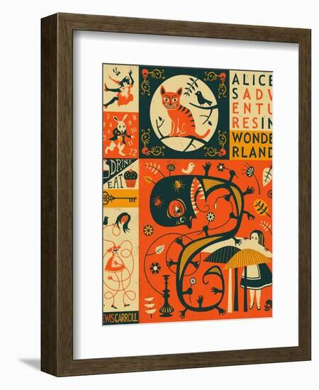 Alice in Wonderland-Jazzberry Blue-Framed Premium Giclee Print