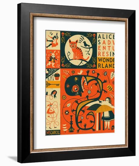 Alice in Wonderland-Jazzberry Blue-Framed Premium Giclee Print