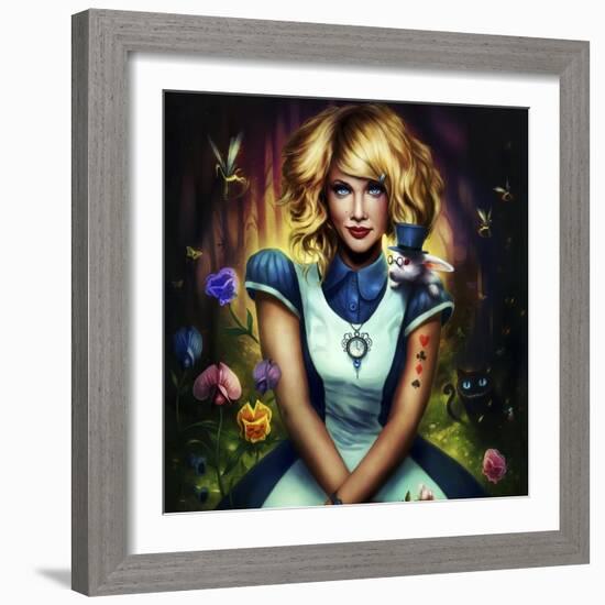 Alice in Wonderland-JoJoesArt-Framed Giclee Print