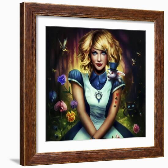 Alice in Wonderland-JoJoesArt-Framed Giclee Print