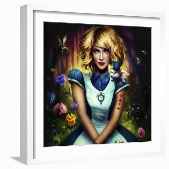 Alice in Wonderland-JoJoesArt-Framed Giclee Print