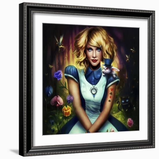 Alice in Wonderland-JoJoesArt-Framed Giclee Print