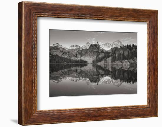 Alice Lake Sawtooth Mountains Idaho BW-Alan Majchrowicz-Framed Photographic Print
