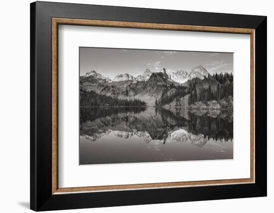 Alice Lake Sawtooth Mountains Idaho BW-Alan Majchrowicz-Framed Photographic Print