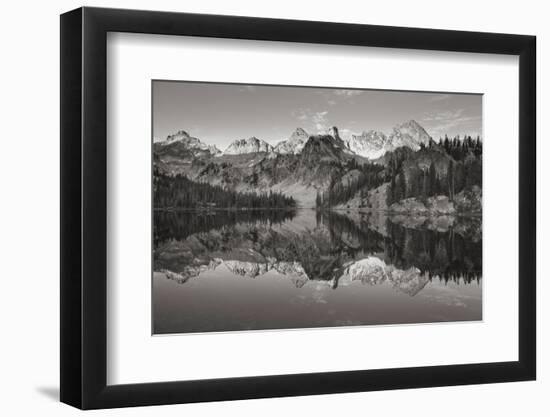 Alice Lake Sawtooth Mountains Idaho BW-Alan Majchrowicz-Framed Photographic Print