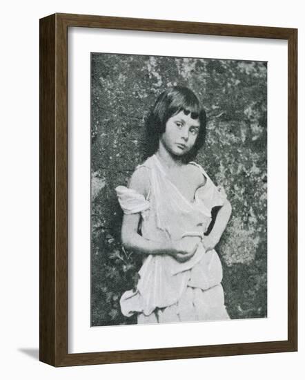 Alice Liddell Alice Liddell as a Beggar Girl-Lewis Carroll-Framed Photographic Print