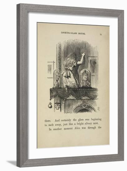 Alice Looking at the Mirror-John Tenniel-Framed Giclee Print