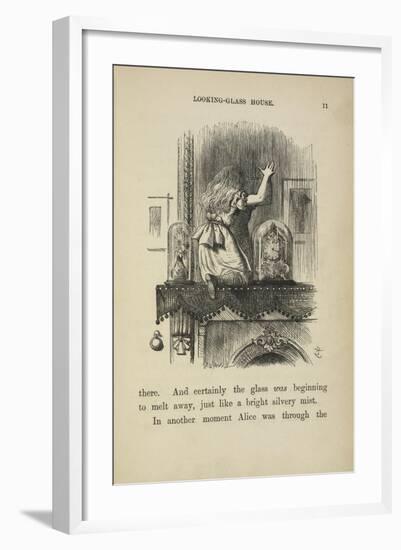 Alice Looking at the Mirror-John Tenniel-Framed Giclee Print