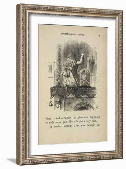 Alice Looking at the Mirror-John Tenniel-Framed Giclee Print