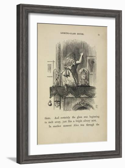 Alice Looking at the Mirror-John Tenniel-Framed Giclee Print